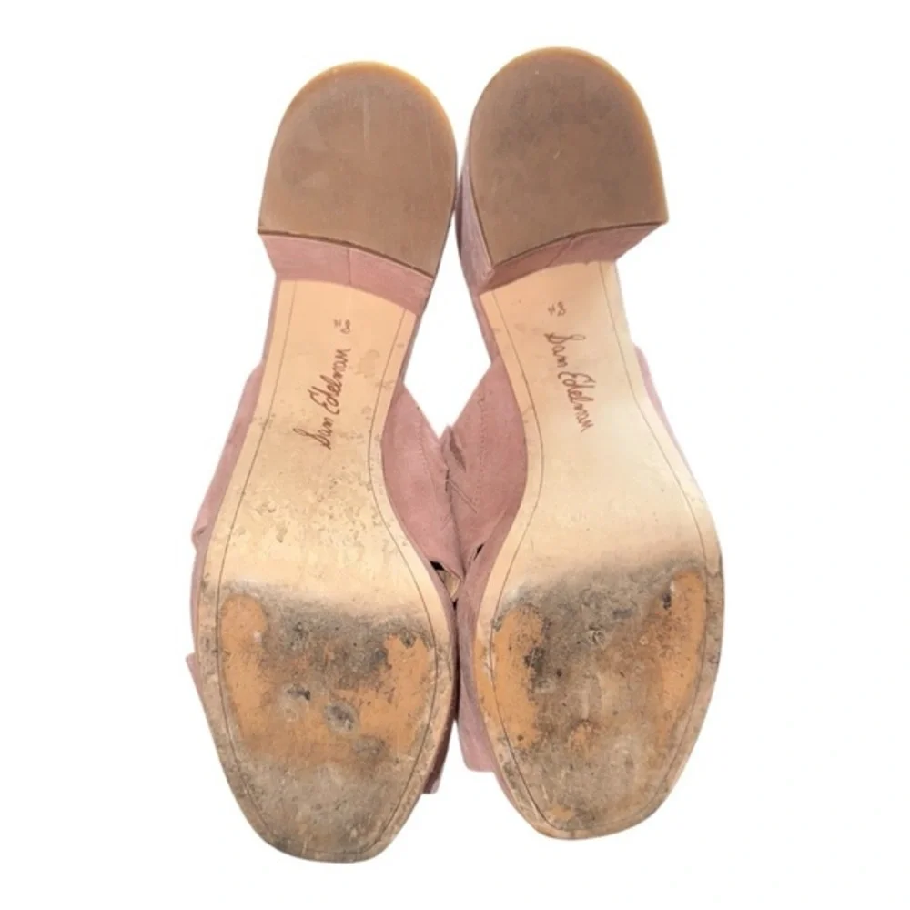 Sam Edelman suede” Jane” platform slip on heel/sandal in blush rose size‎ 8.5